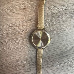 Womens watch beige band